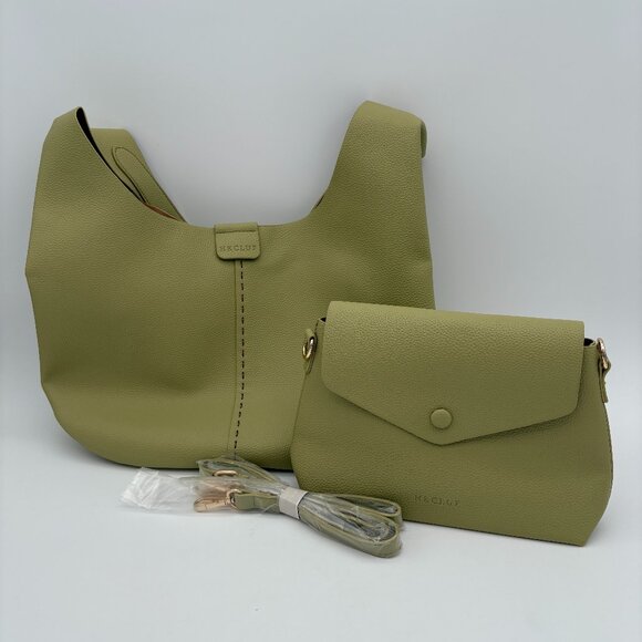 HKClUF Handbags - NWOT HKCLUF Hobo Bags Purses 2PCS/Set Soft Vegan Leather Slouchy Shoulder Bag
